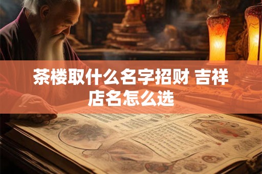茶楼取什么名字招财 吉祥店名怎么选