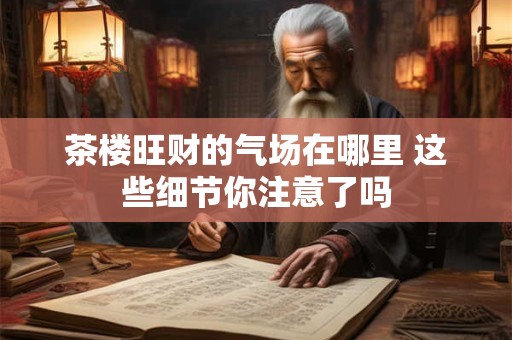 茶楼旺财的气场在哪里 这些细节你注意了吗