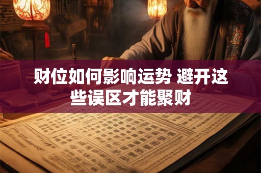 财位如何影响运势 避开这些误区才能聚财