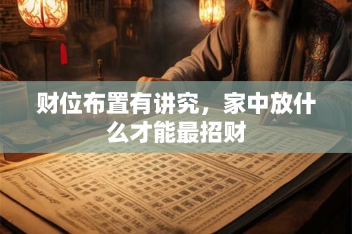 财位布置有讲究，家中放什么才能最招财