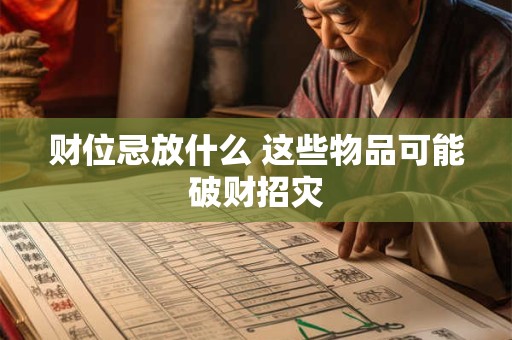 财位忌放什么 这些物品可能破财招灾