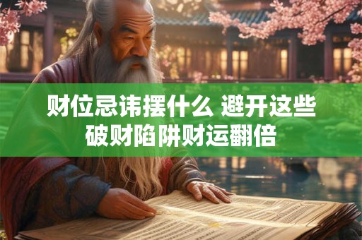 财位忌讳摆什么 避开这些破财陷阱财运翻倍
