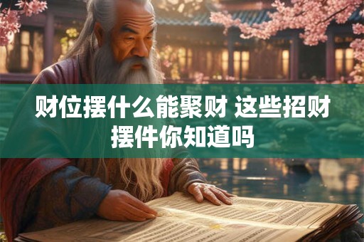财位摆什么能聚财 这些招财摆件你知道吗