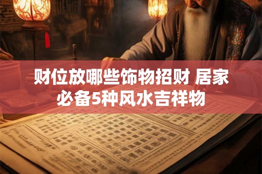 财位放哪些饰物招财 居家必备5种风水吉祥物