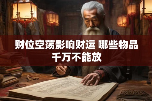 财位空荡影响财运 哪些物品千万不能放