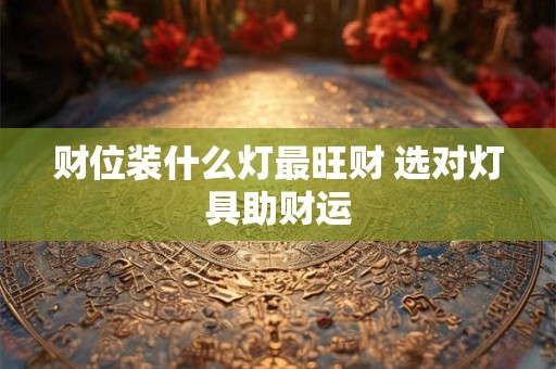 财位装什么灯最旺财 选对灯具助财运