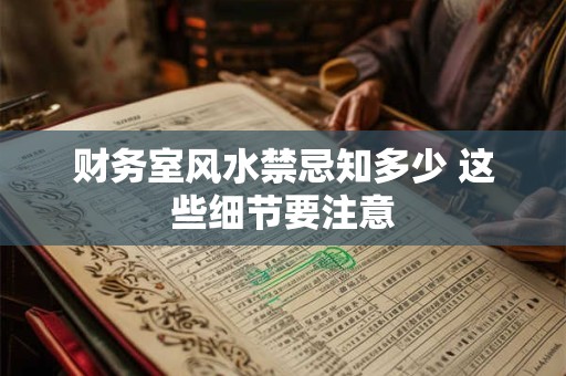 财务室风水禁忌知多少 这些细节要注意