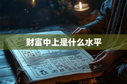 财富中上是什么水平