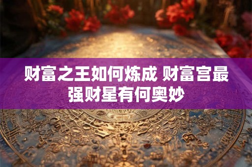 财富之王如何炼成 财富宫最强财星有何奥妙