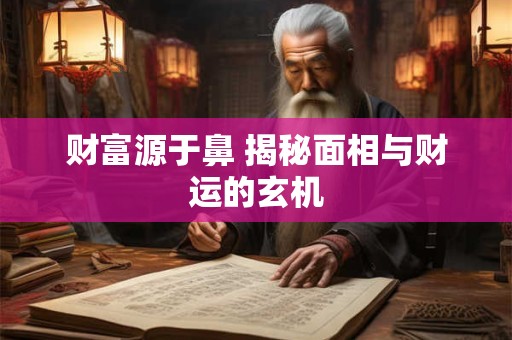 财富源于鼻 揭秘面相与财运的玄机