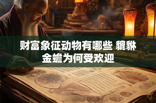 财富象征动物有哪些 貔貅金蟾为何受欢迎