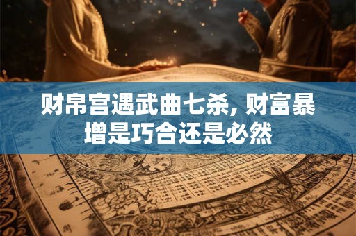 财帛宫遇武曲七杀, 财富暴增是巧合还是必然
