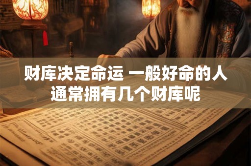 财库决定命运 一般好命的人通常拥有几个财库呢