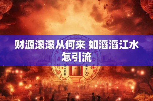 财源滚滚从何来 如滔滔江水怎引流