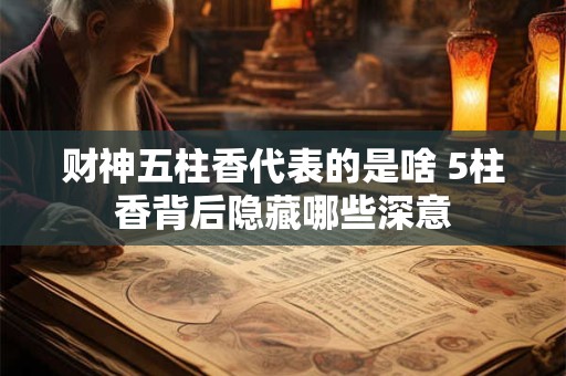 财神五柱香代表的是啥 5柱香背后隐藏哪些深意