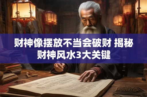 财神像摆放不当会破财 揭秘财神风水3大关键