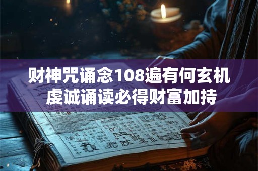 财神咒诵念108遍有何玄机 虔诚诵读必得财富加持