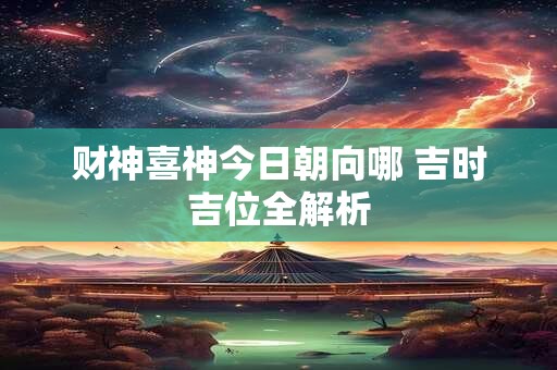 财神喜神今日朝向哪 吉时吉位全解析