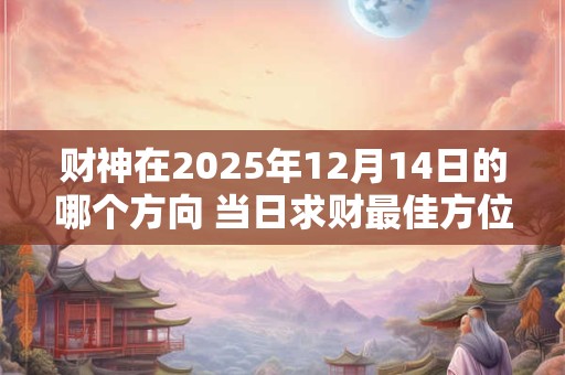 财神在2025年12月14日的哪个方向 当日求财最佳方位是