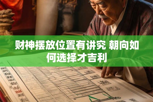 详细阅读:财神摆放位置有讲究 朝向如何选择才吉利 财神摆放位置有讲究 朝向如何选择才吉利