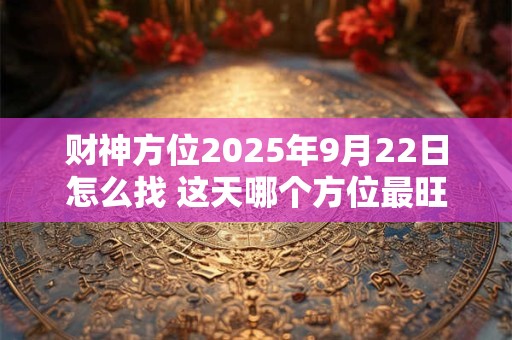 财神方位2025年9月22日怎么找 这天哪个方位最旺财运