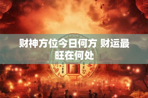 财神方位今日何方 财运最旺在何处