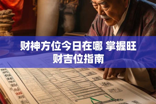 财神方位今日在哪 掌握旺财吉位指南