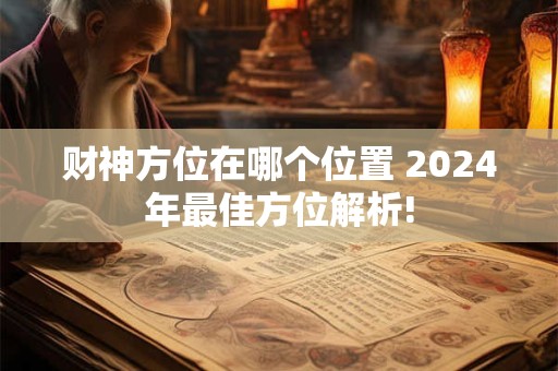 财神方位在哪个位置 2024年最佳方位解析!