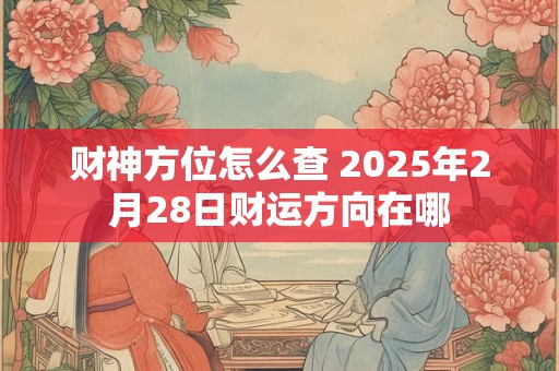 财神方位怎么查 2025年2月28日财运方向在哪