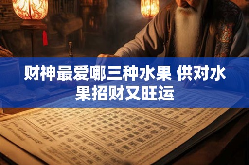财神最爱哪三种水果 供对水果招财又旺运