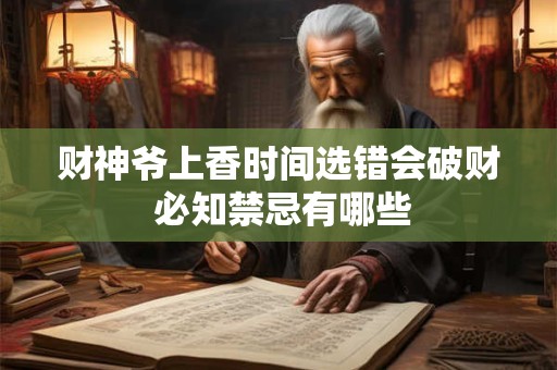 财神爷上香时间选错会破财 必知禁忌有哪些
