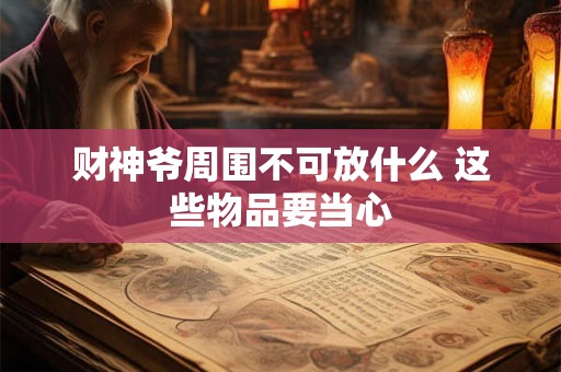 财神爷周围不可放什么 这些物品要当心
