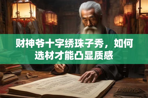 财神爷十字绣珠子秀，如何选材才能凸显质感