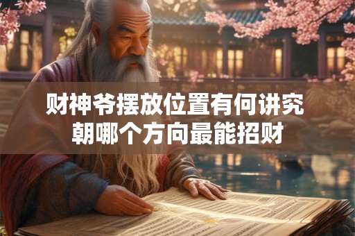 财神爷摆放位置有何讲究 朝哪个方向最能招财