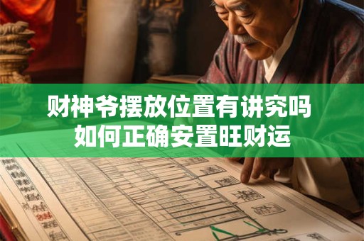 财神爷摆放位置有讲究吗 如何正确安置旺财运