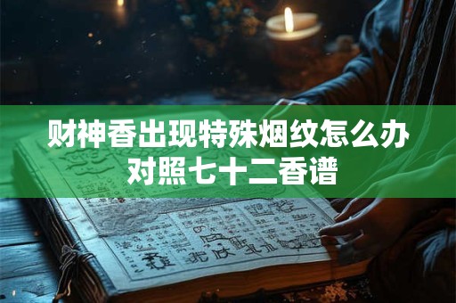 财神香出现特殊烟纹怎么办 对照七十二香谱
