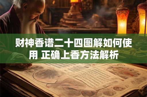 财神香谱二十四图解如何使用 正确上香方法解析