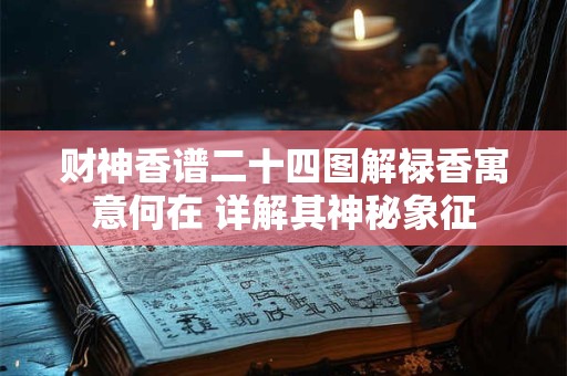 财神香谱二十四图解禄香寓意何在 详解其神秘象征