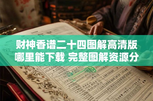 详细阅读:财神香谱二十四图解高清版哪里能下载 完整图解资源分享 财神香谱二十四图解高清版哪里能下载 完整图解资源分享