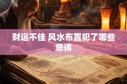 详细阅读:财运不佳 风水布置犯了哪些忌讳 财运不佳 风水布置犯了哪些忌讳