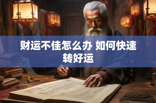财运不佳怎么办 如何快速转好运