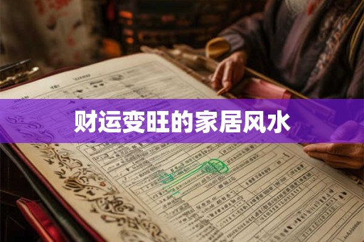 财运变旺的家居风水