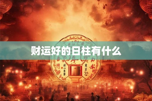 财运好的日柱有什么