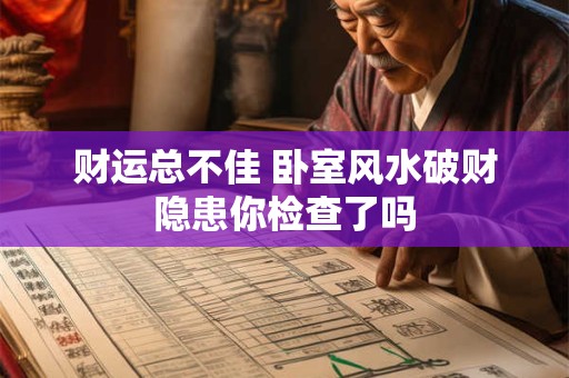 财运总不佳 卧室风水破财隐患你检查了吗