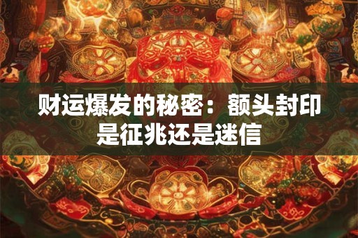财运爆发的秘密：额头封印是征兆还是迷信