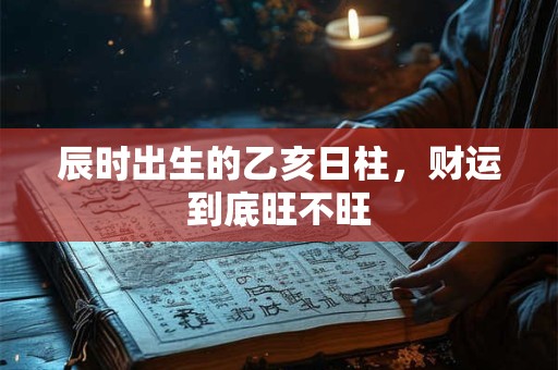 辰时出生的乙亥日柱，财运到底旺不旺