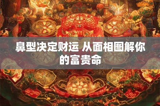 鼻型决定财运 从面相图解你的富贵命