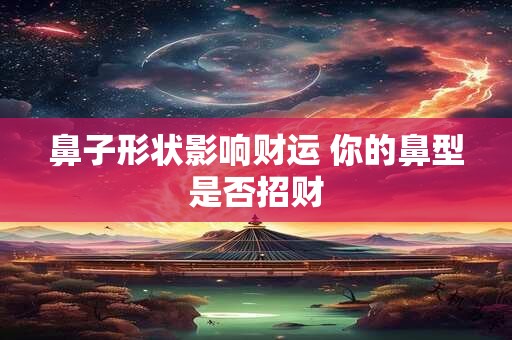 鼻子形状影响财运 你的鼻型是否招财