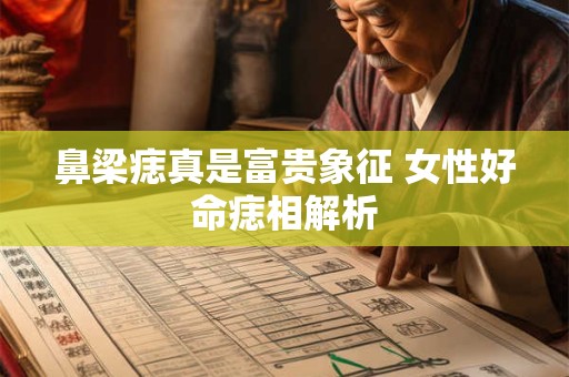 鼻梁痣真是富贵象征 女性好命痣相解析