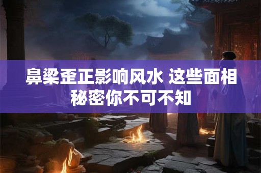 鼻梁歪正影响风水 这些面相秘密你不可不知